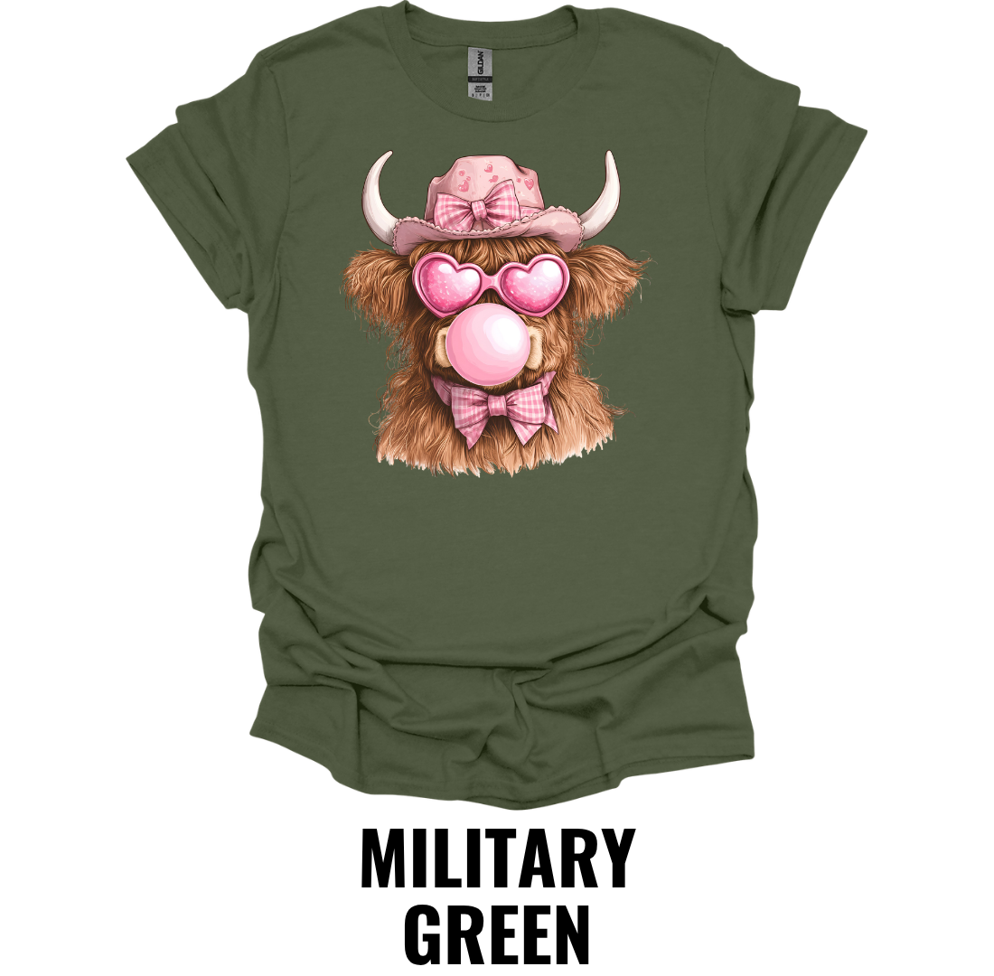 Pink Highland Cow T-Shirt – Cute Cowgirl Western Tee