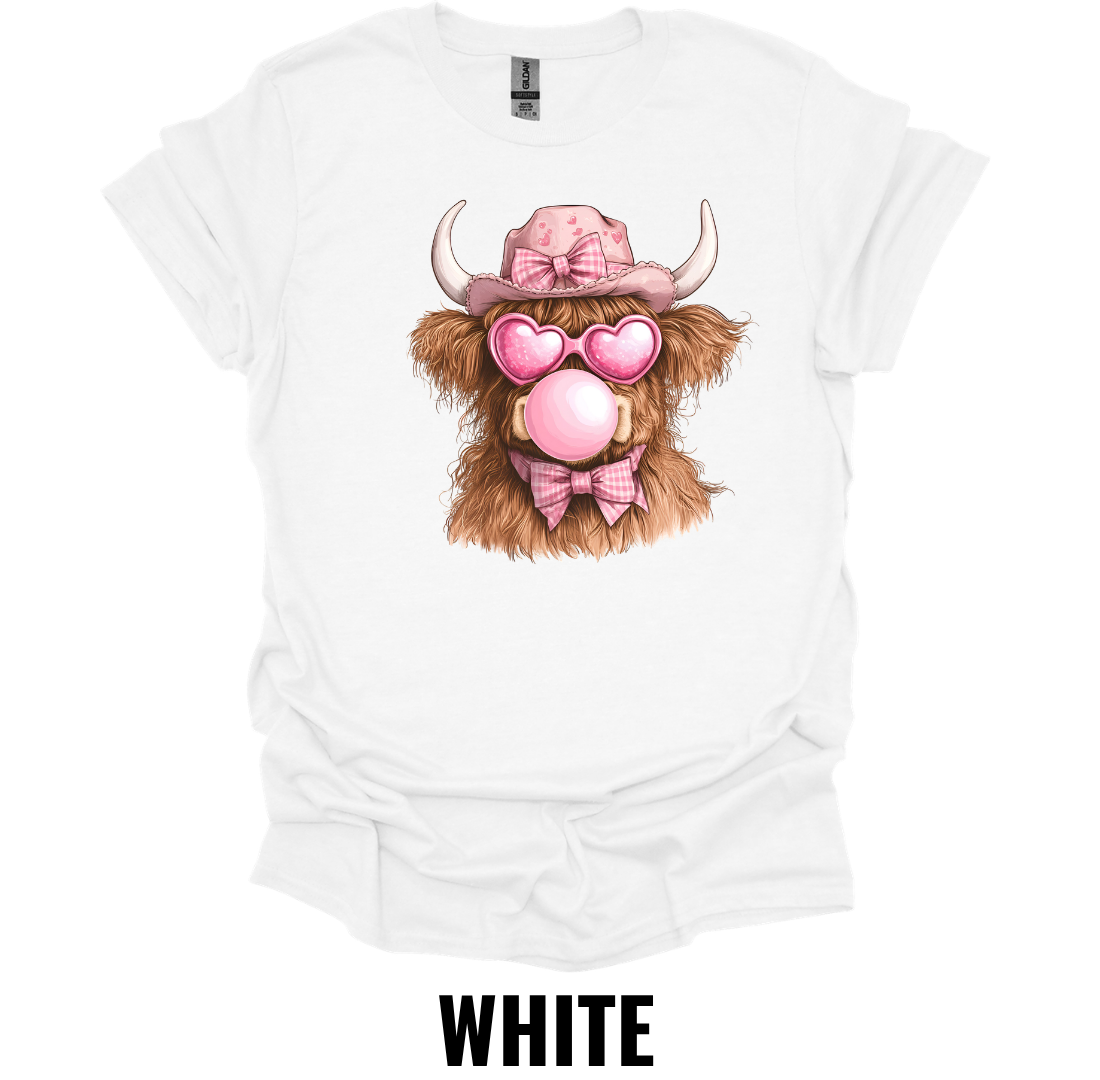 Pink Highland Cow T-Shirt – Cute Cowgirl Western Tee