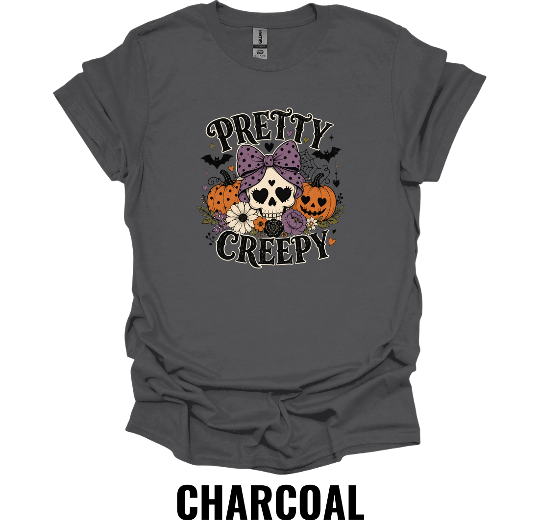 Pretty Creepy T-Shirt – Cute Halloween Skull Tee