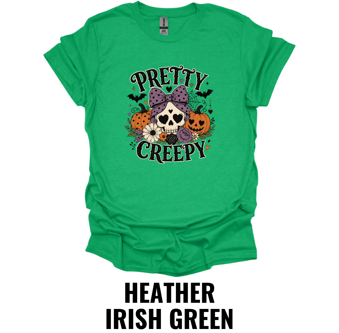Pretty Creepy T-Shirt – Cute Halloween Skull Tee