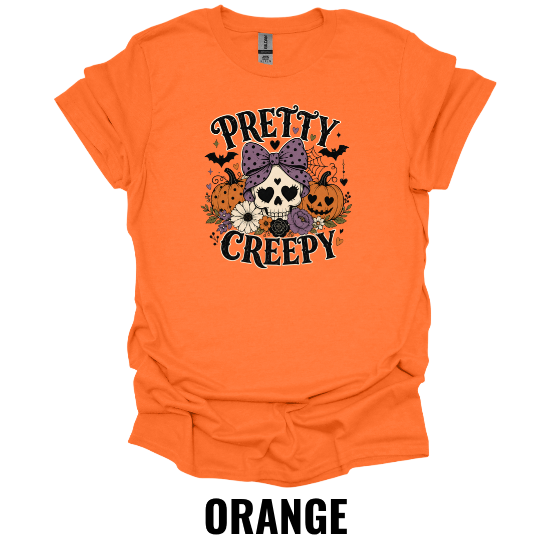 Pretty Creepy T-Shirt – Cute Halloween Skull Tee