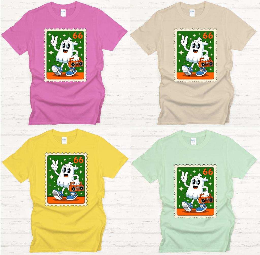 Retro Ghost Boombox Halloween Shirt – Cute Vintage Spooky Season Tee