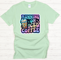 Running On Iced Coffee Shirt – Funny Pastel Coffee Lover Graphic Tee