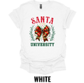 Santa University Christmas Shirt – Festive Holiday Bow Graphic Tee