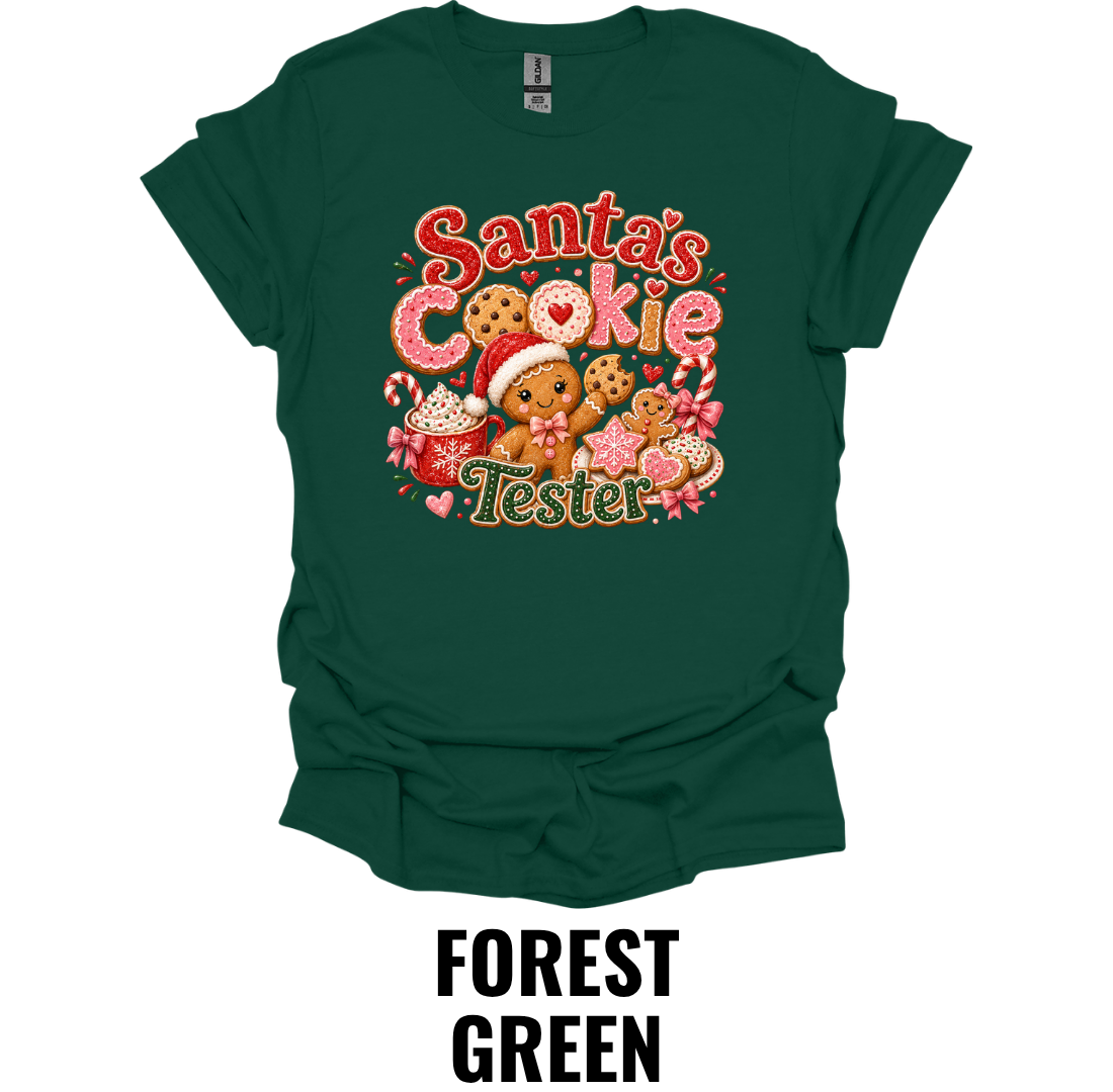 Santa's Cookie Tester T-Shirt – Funny Christmas Baking Tee