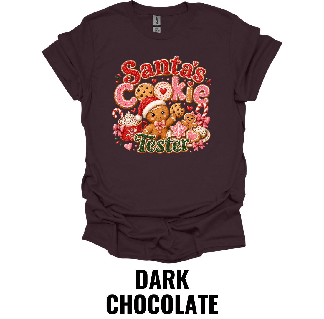 Santa's Cookie Tester T-Shirt – Funny Christmas Baking Tee