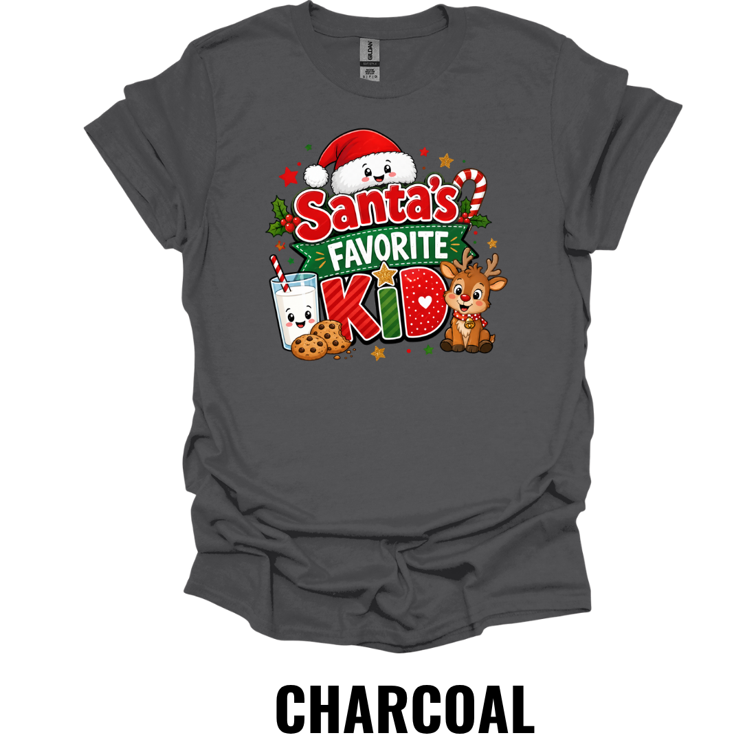 Santa's Favorite Kid T-Shirt – Cute Christmas Graphic Tee