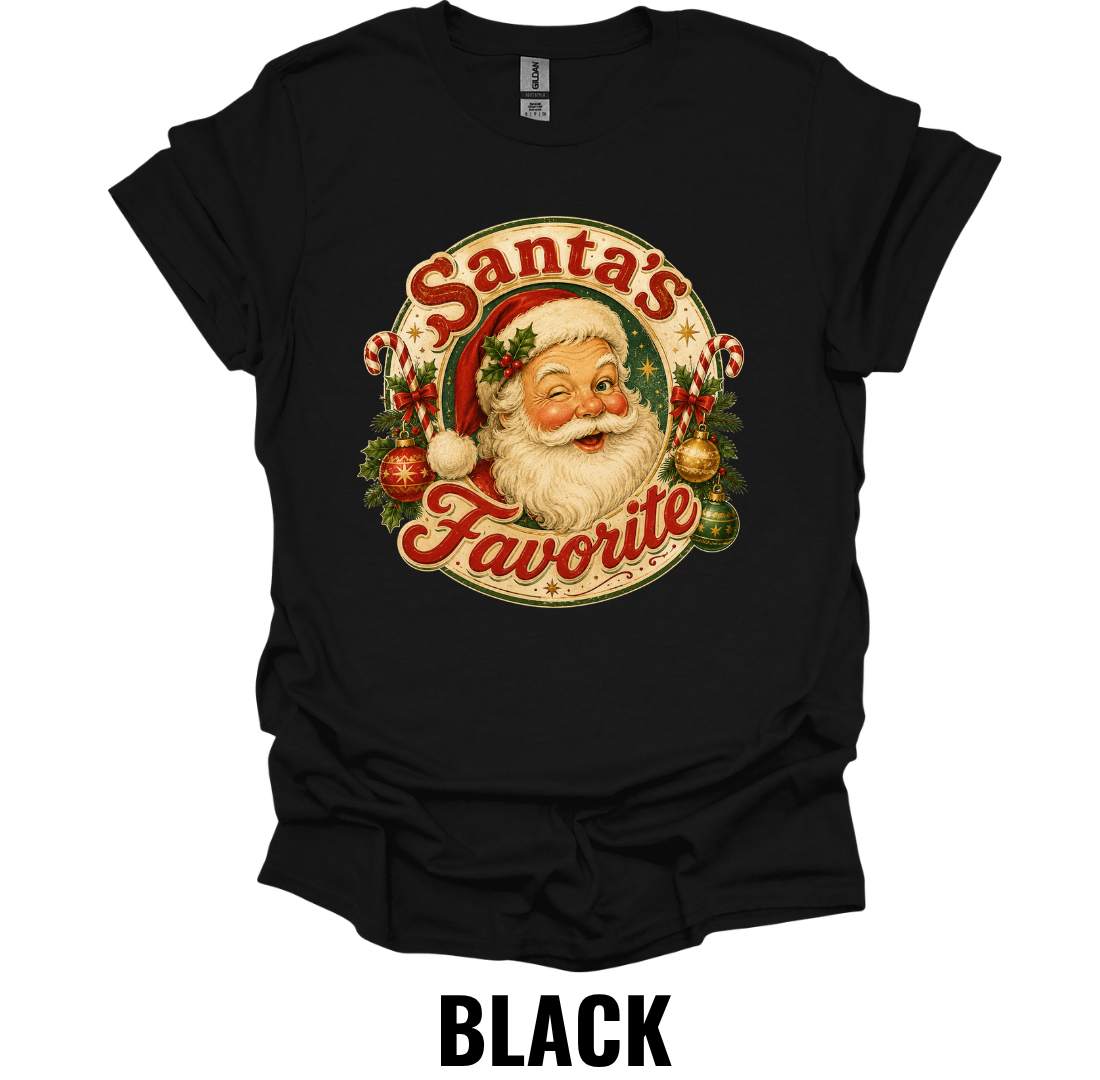 Santa's Favorite T-Shirt – Vintage Christmas Graphic Tee