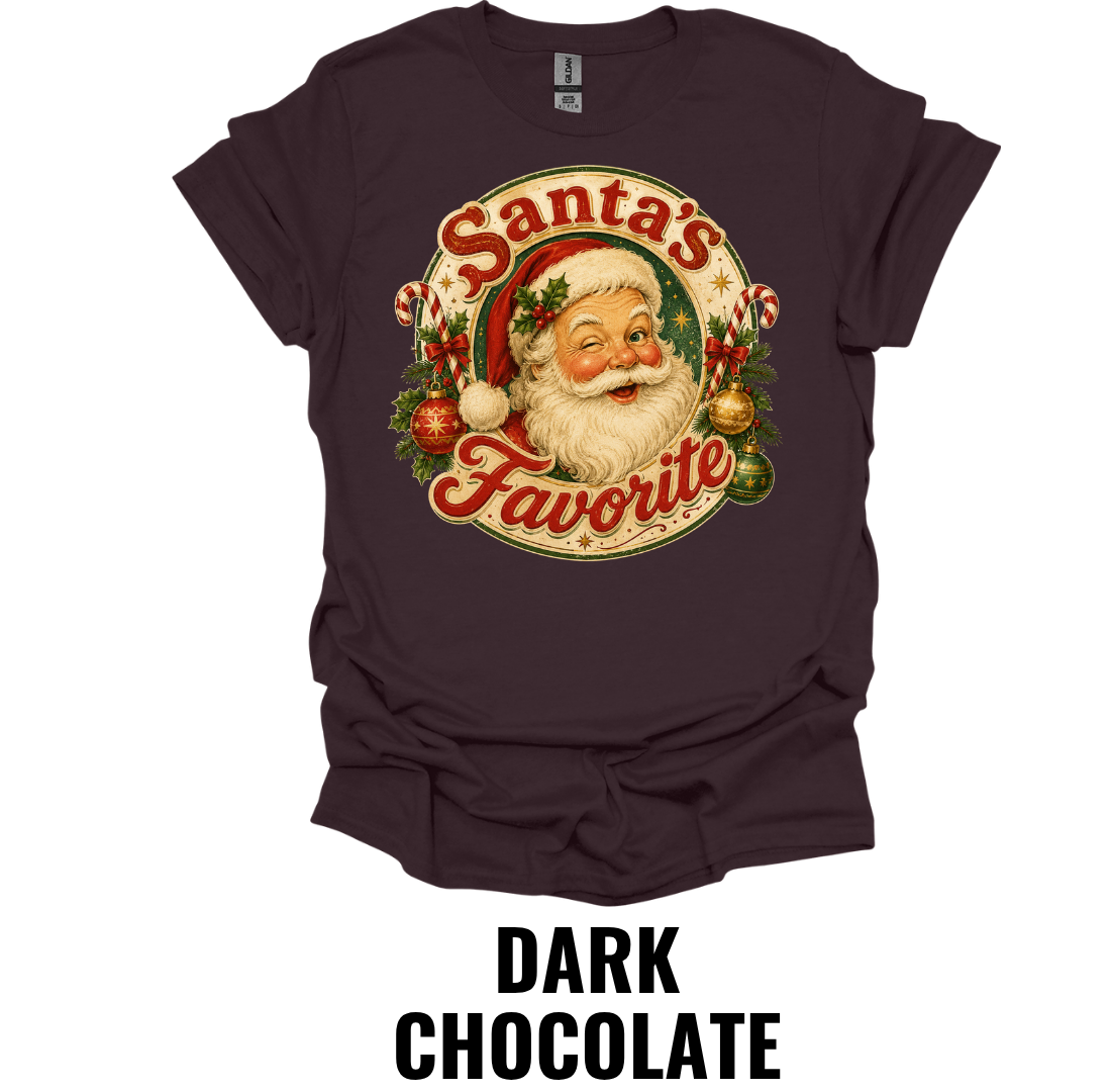 Santa's Favorite T-Shirt – Vintage Christmas Graphic Tee