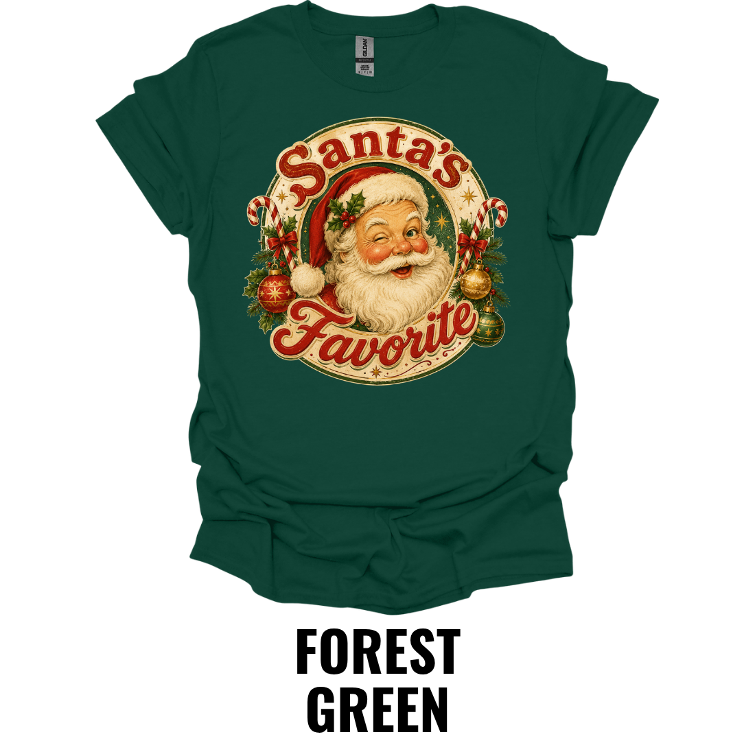 Santa's Favorite T-Shirt – Vintage Christmas Graphic Tee