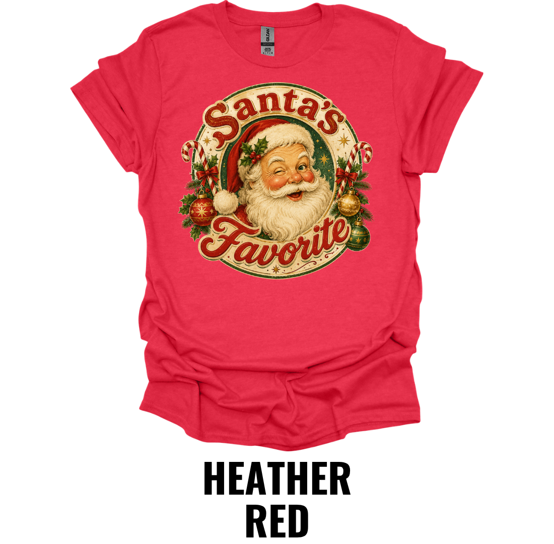 Santa's Favorite T-Shirt – Vintage Christmas Graphic Tee