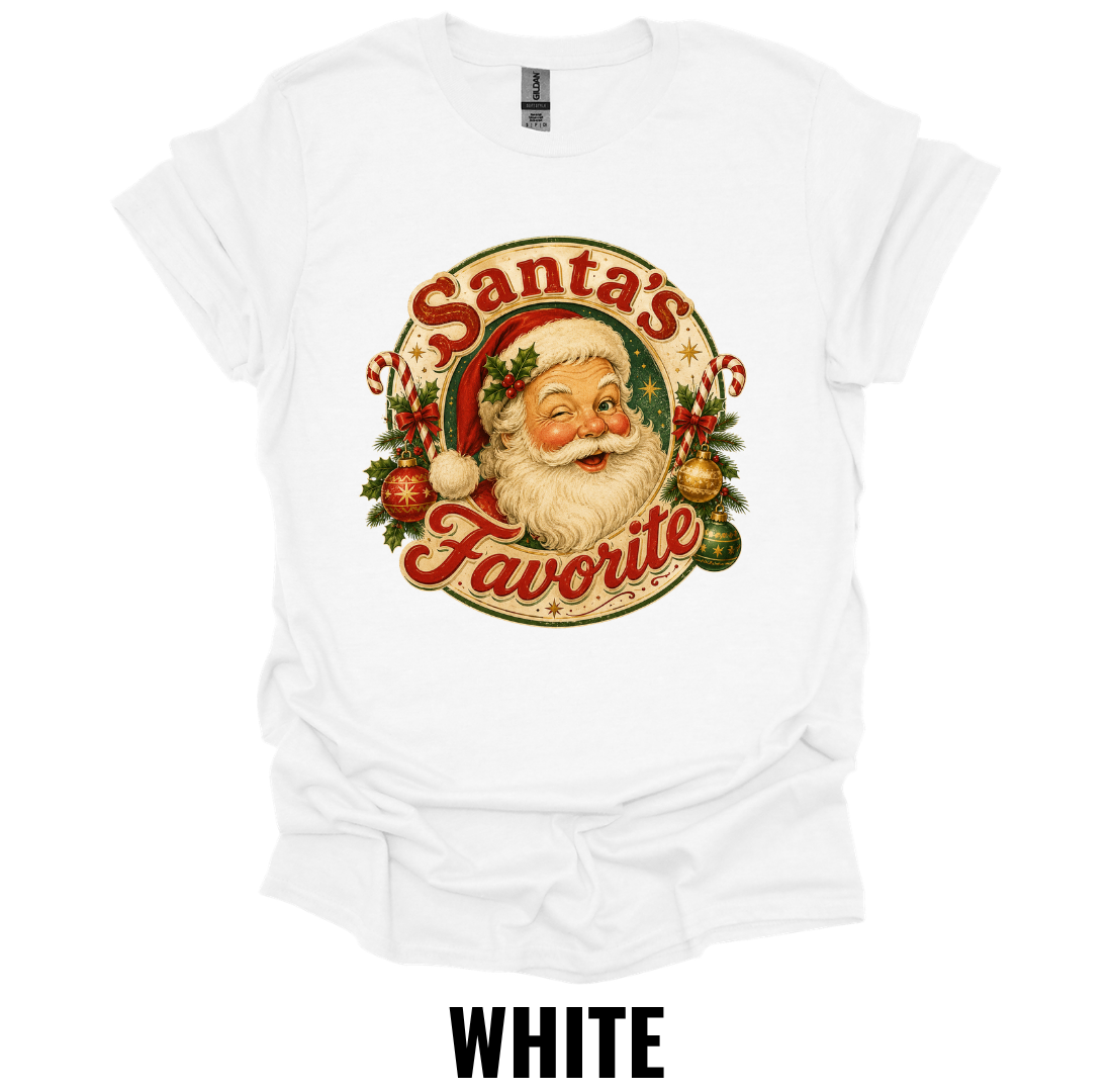 Santa's Favorite T-Shirt – Vintage Christmas Graphic Tee