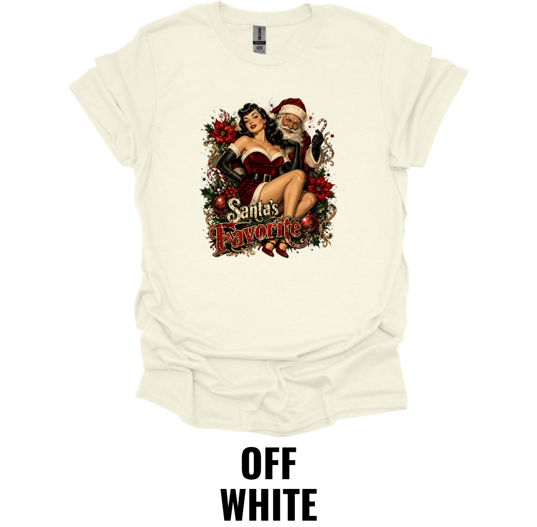 Santa's Favorite T-Shirt – Vintage Pin Up Christmas Tee