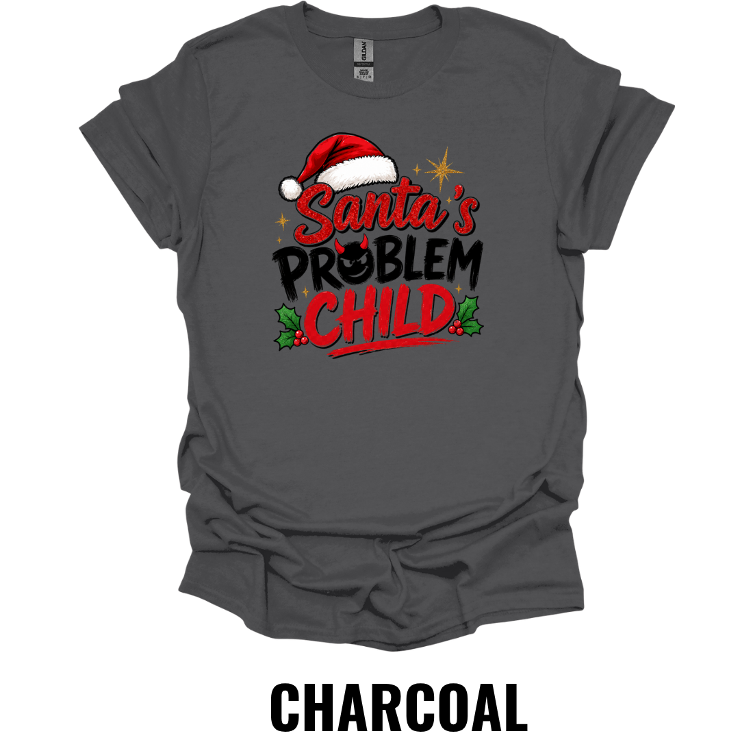 Santa's Problem Child T-Shirt – Funny Christmas Graphic Tee