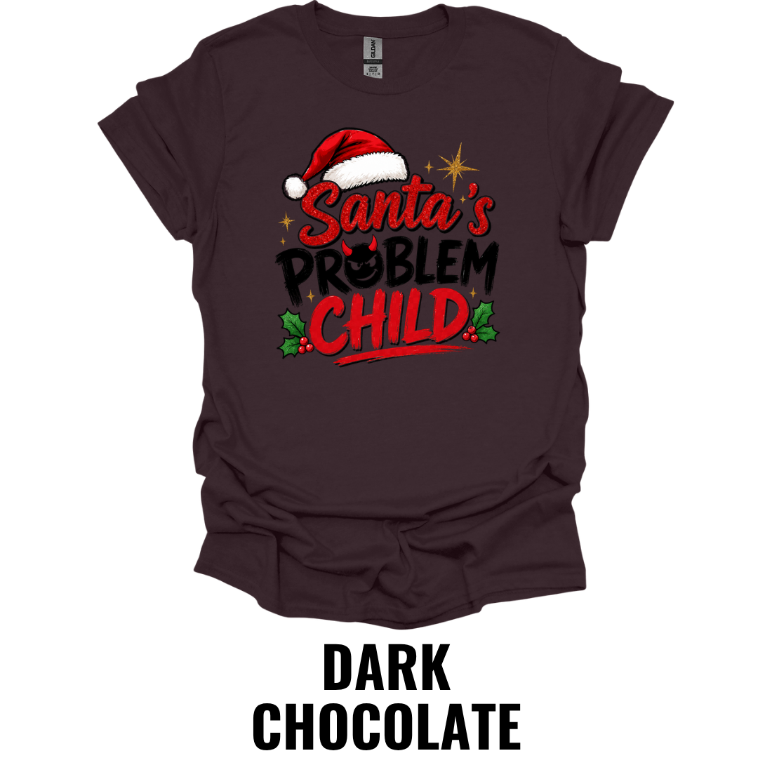 Santa's Problem Child T-Shirt – Funny Christmas Graphic Tee