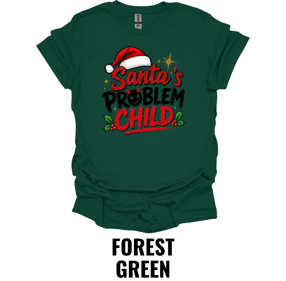 Santa's Problem Child T-Shirt – Funny Christmas Graphic Tee