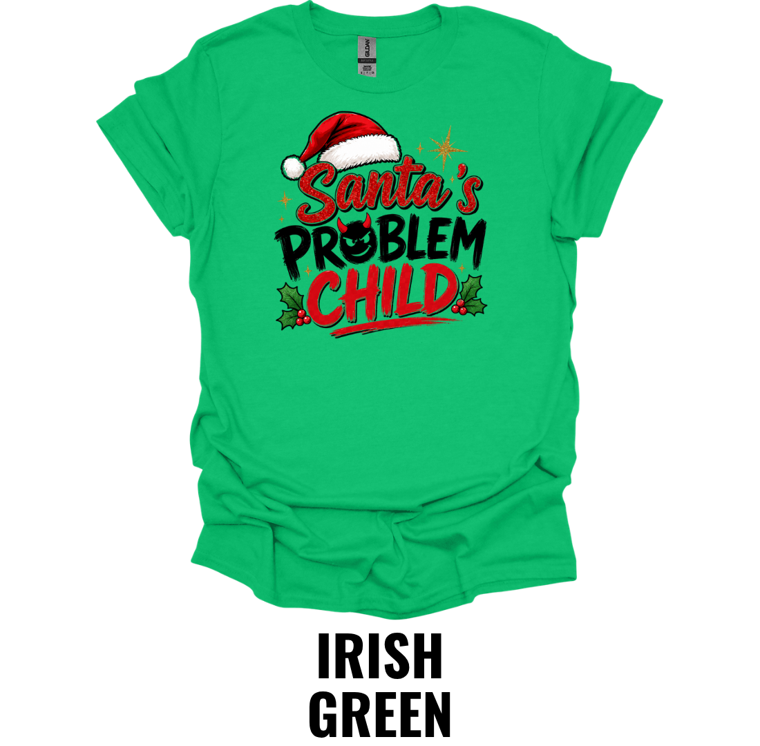 Santa's Problem Child T-Shirt – Funny Christmas Graphic Tee