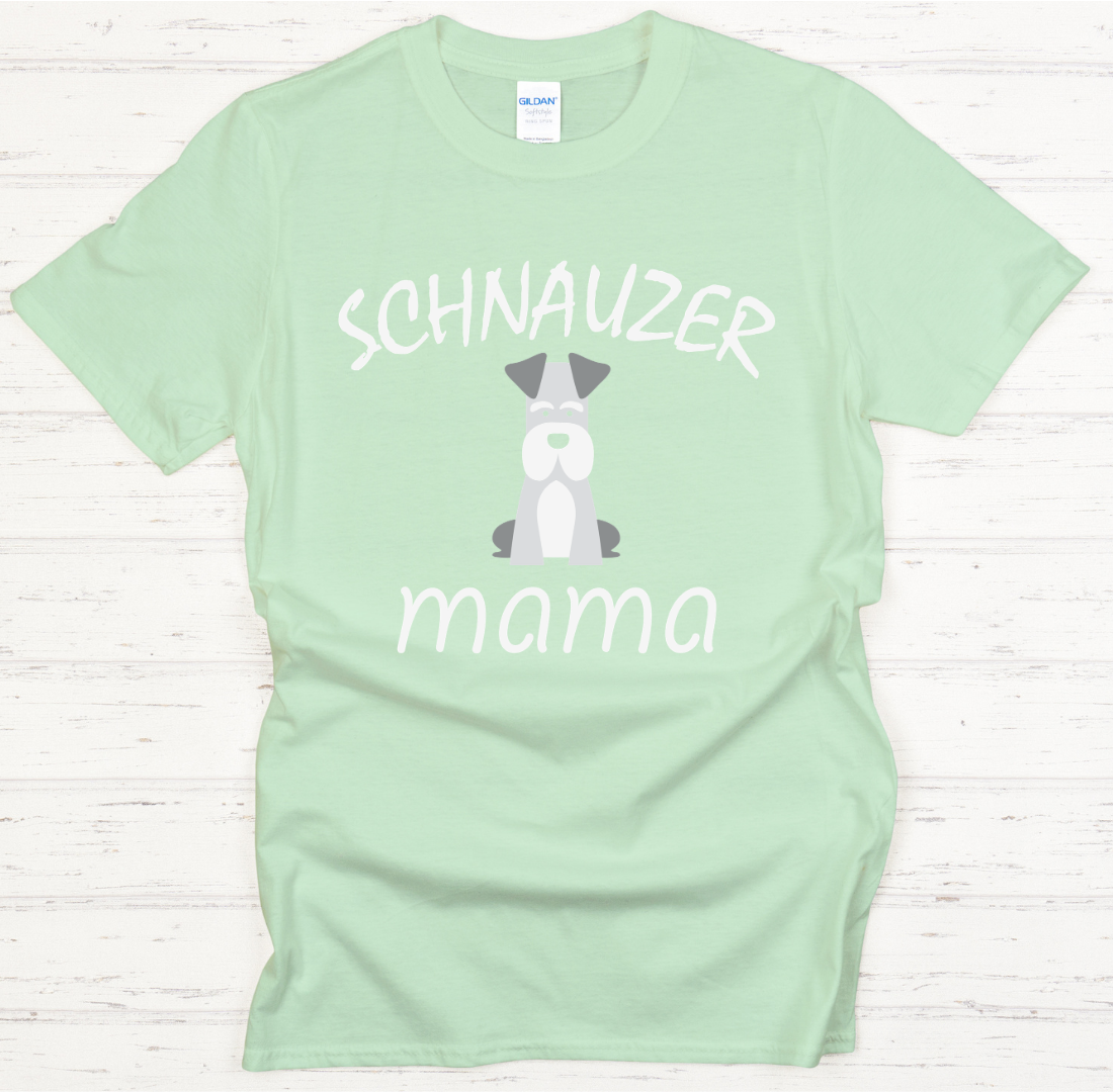 Schnauzer Mama Dog Lover Shirt on Gildan Softstyle Tee