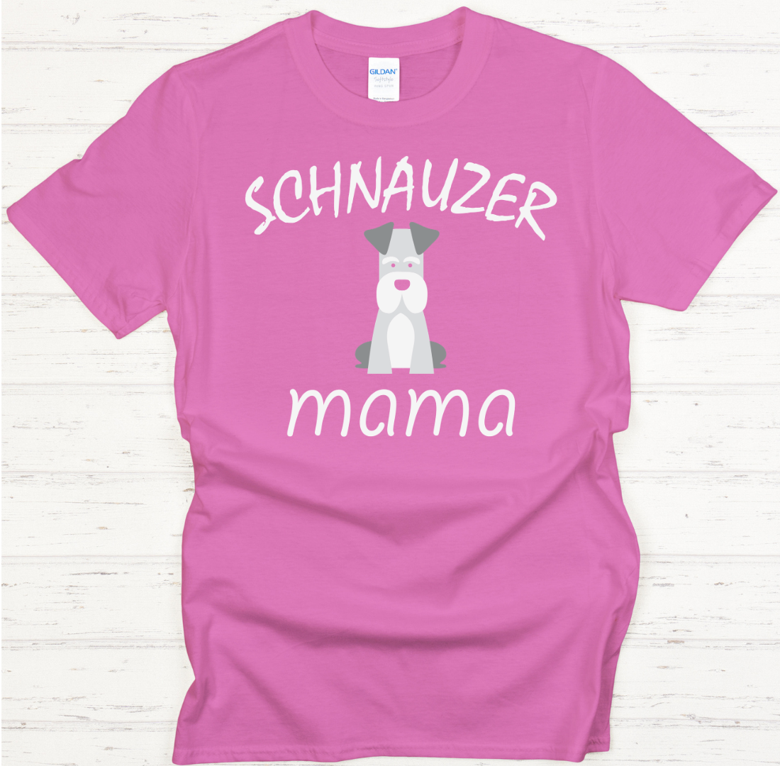 Schnauzer Mama Dog Lover Shirt on Gildan Softstyle Tee