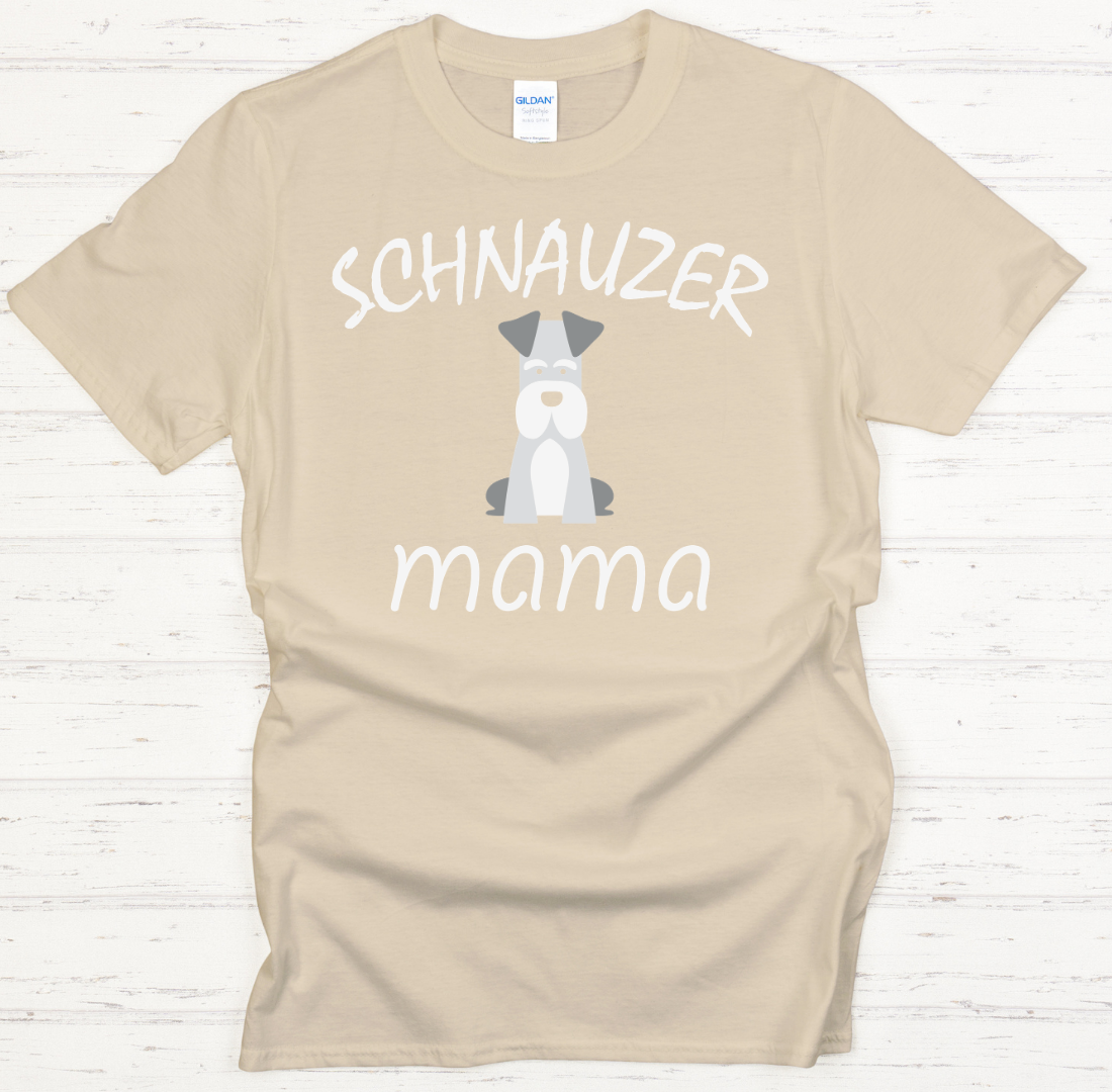 Schnauzer Mama Dog Lover Shirt on Gildan Softstyle Tee