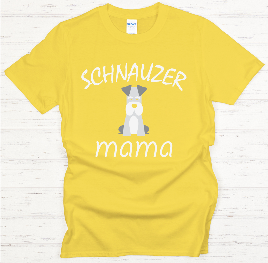 Schnauzer Mama Dog Lover Shirt on Gildan Softstyle Tee