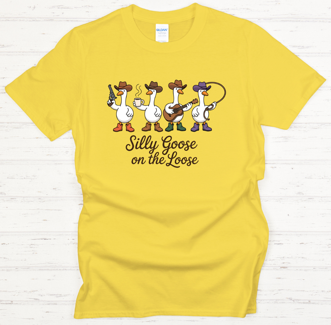 Silly Goose on the Loose Shirt – Funny Western Goose Cowboy Tee