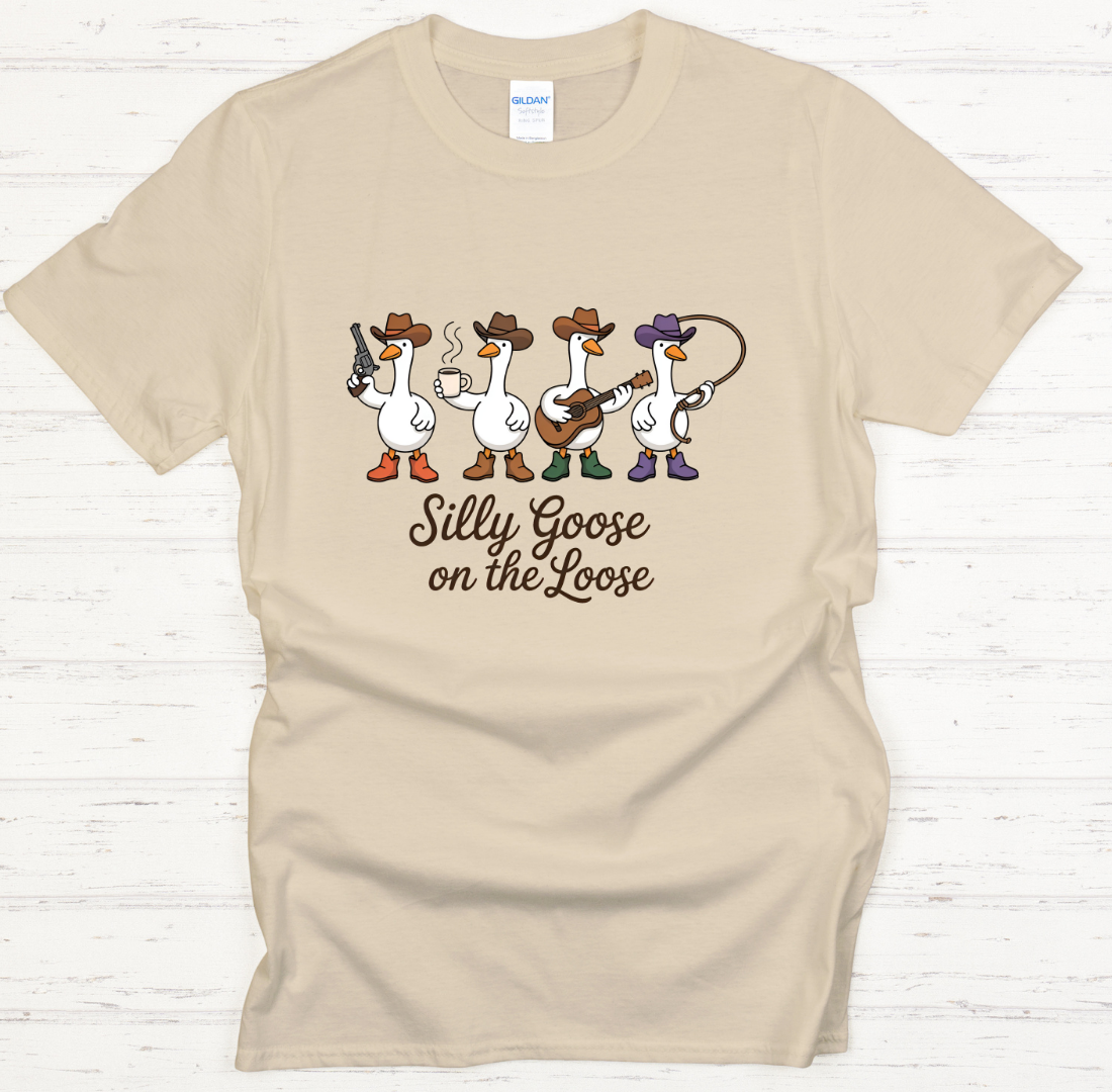 Silly Goose on the Loose Shirt – Funny Western Goose Cowboy Tee