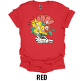Skeleton Hand Flower Bouquet Shirt – Gothic Floral Graphic Tee