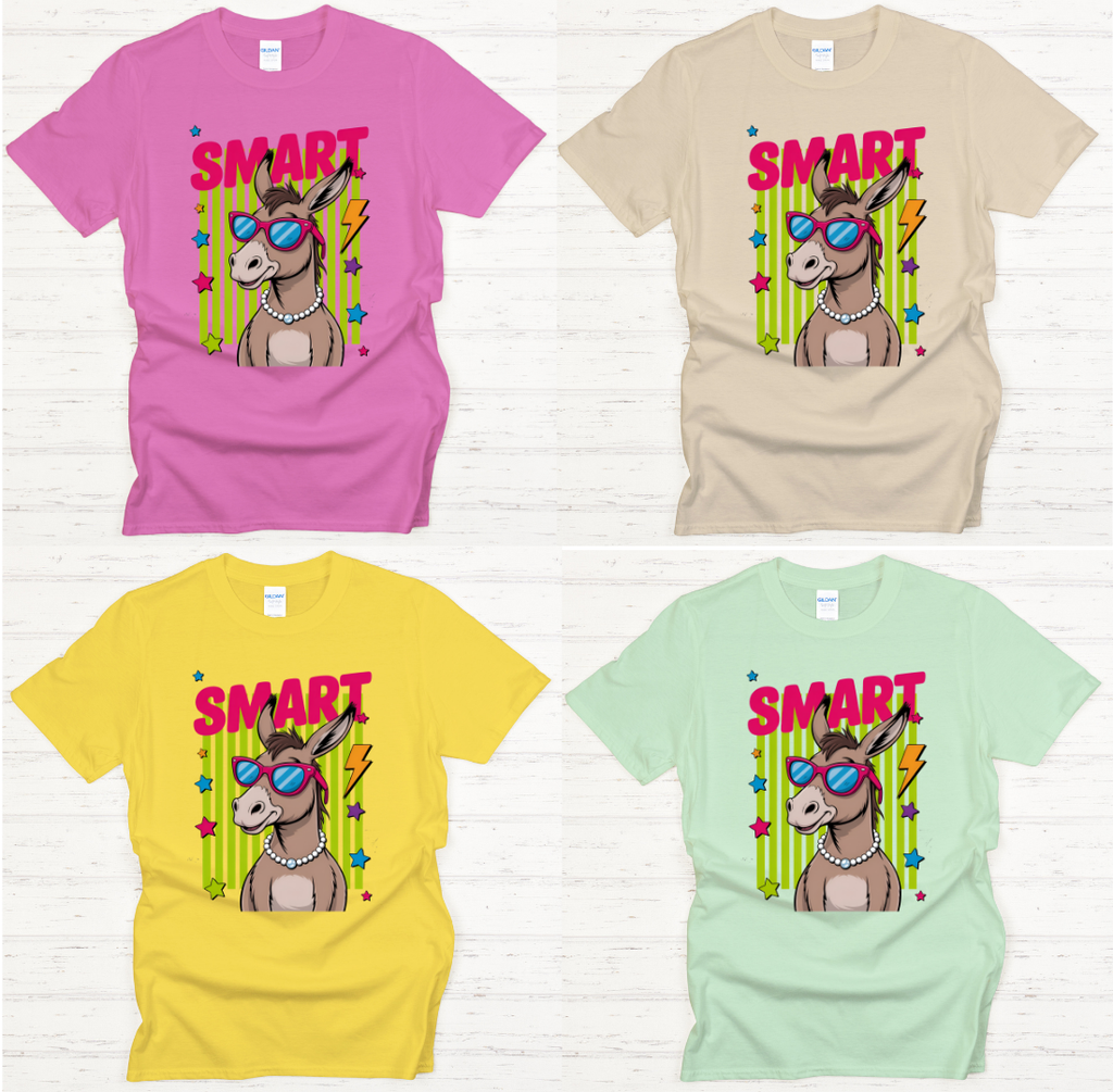 Smart Donkey Shirt – Funny Retro Animal Graphic Tee