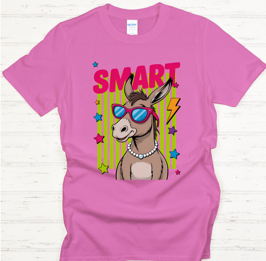 Smart Donkey Shirt – Funny Retro Animal Graphic Tee