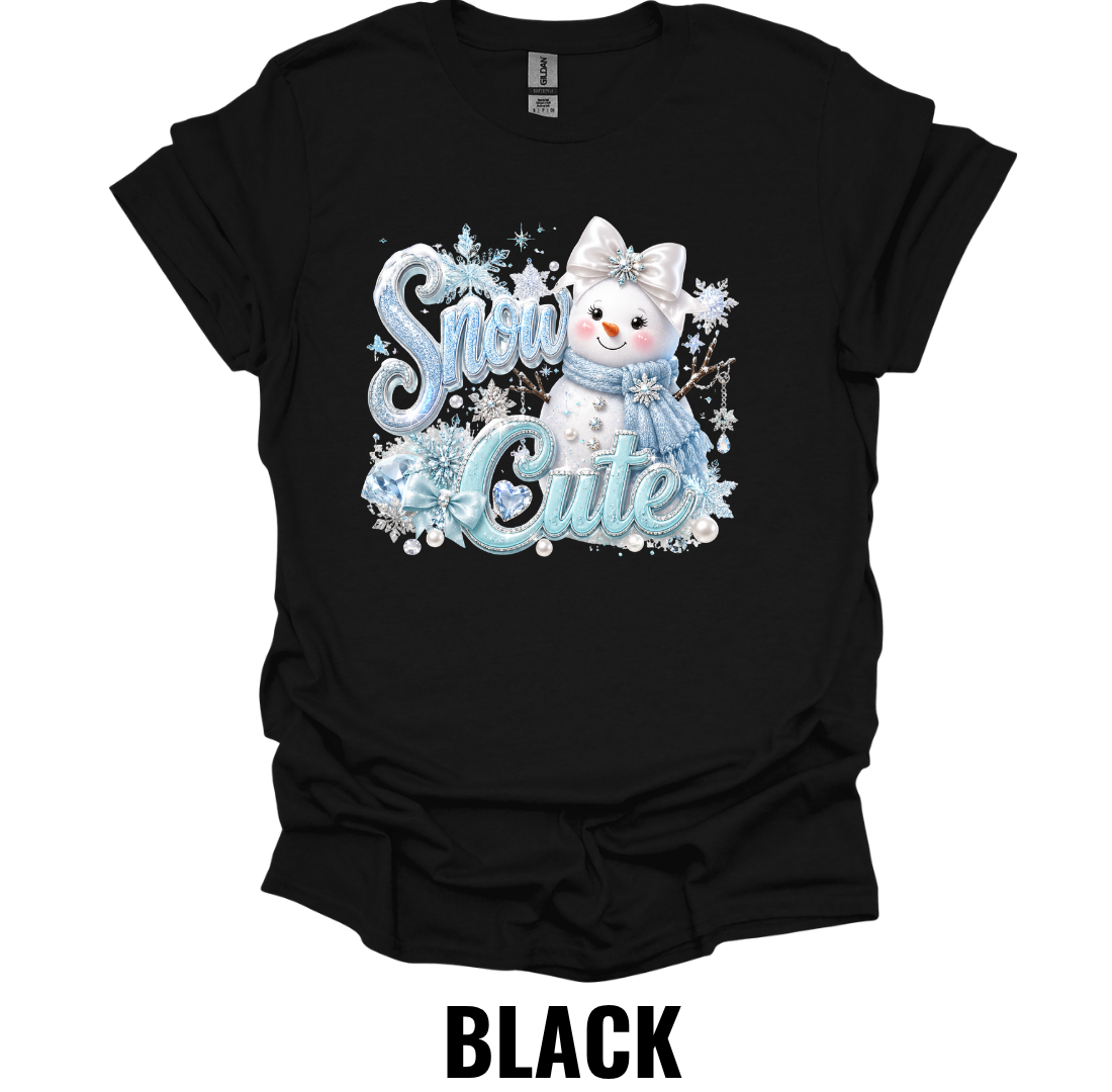 Snow Cute T-Shirt – Cute Snowman Christmas Tee