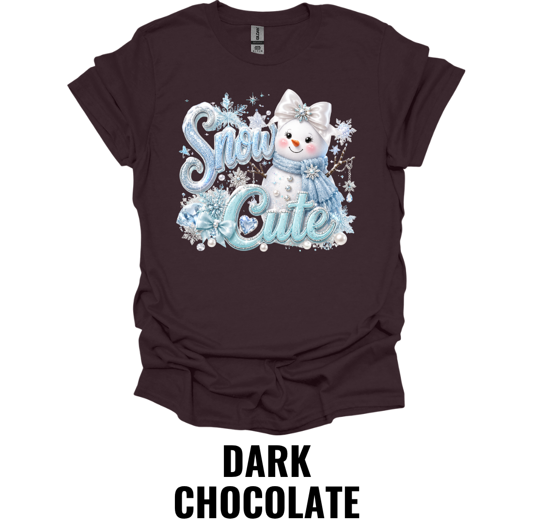 Snow Cute T-Shirt – Cute Snowman Christmas Tee