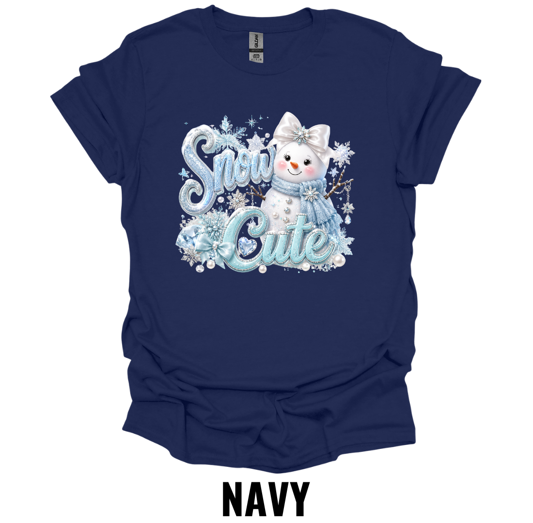 Snow Cute T-Shirt – Cute Snowman Christmas Tee