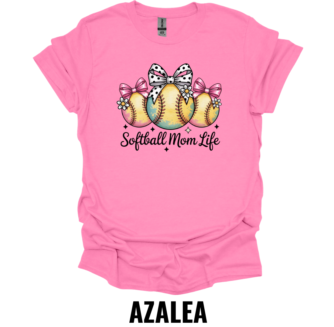 Softball Mom Life T-Shirt – Bow Softball Graphic Tee