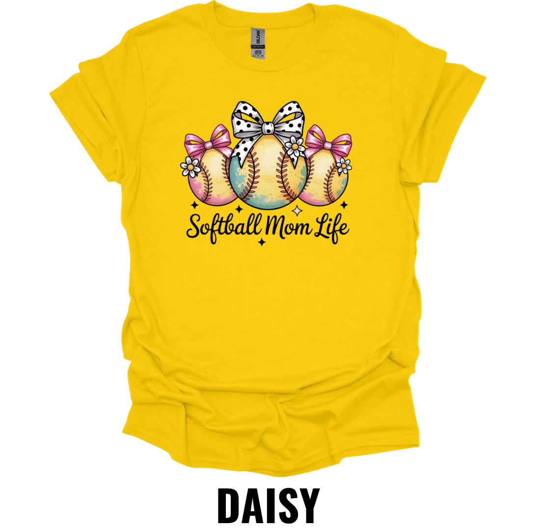 Softball Mom Life T-Shirt – Bow Softball Graphic Tee