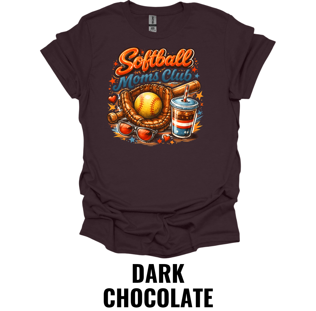 Softball Moms Club T-Shirt – Game Day Coffee Tee