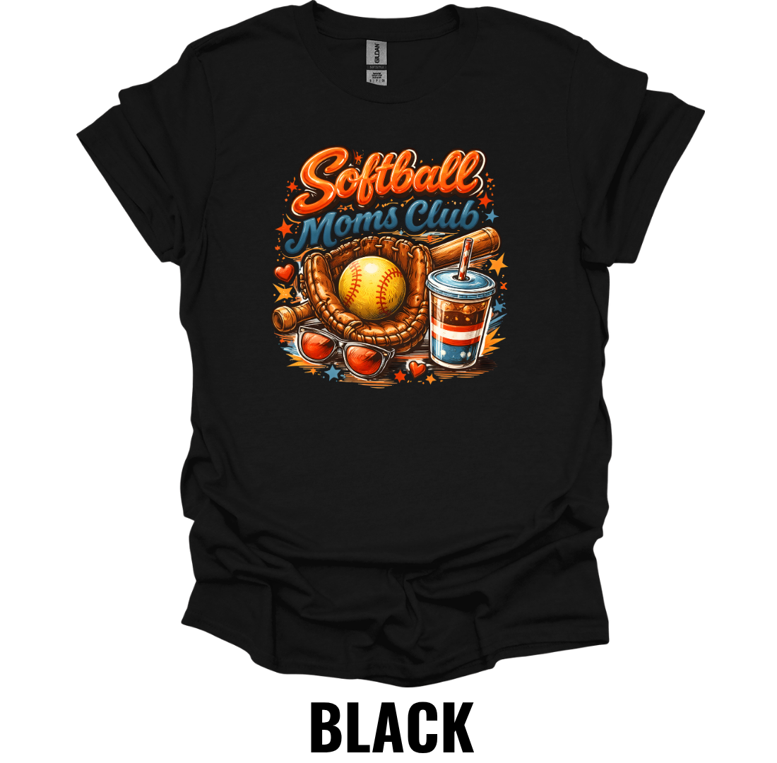 Softball Moms Club T-Shirt – Game Day Coffee Tee