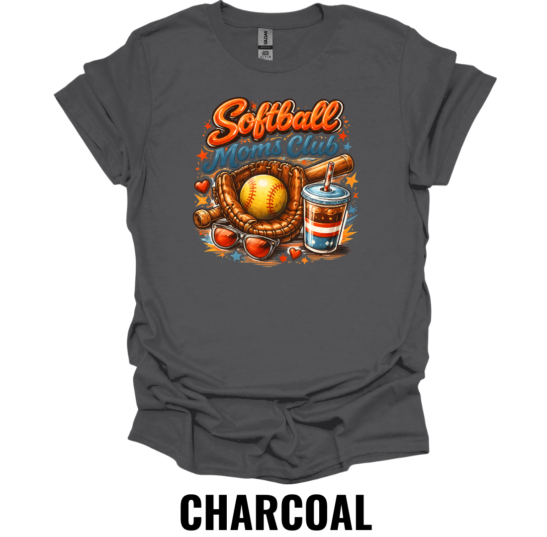 Softball Moms Club T-Shirt – Game Day Coffee Tee