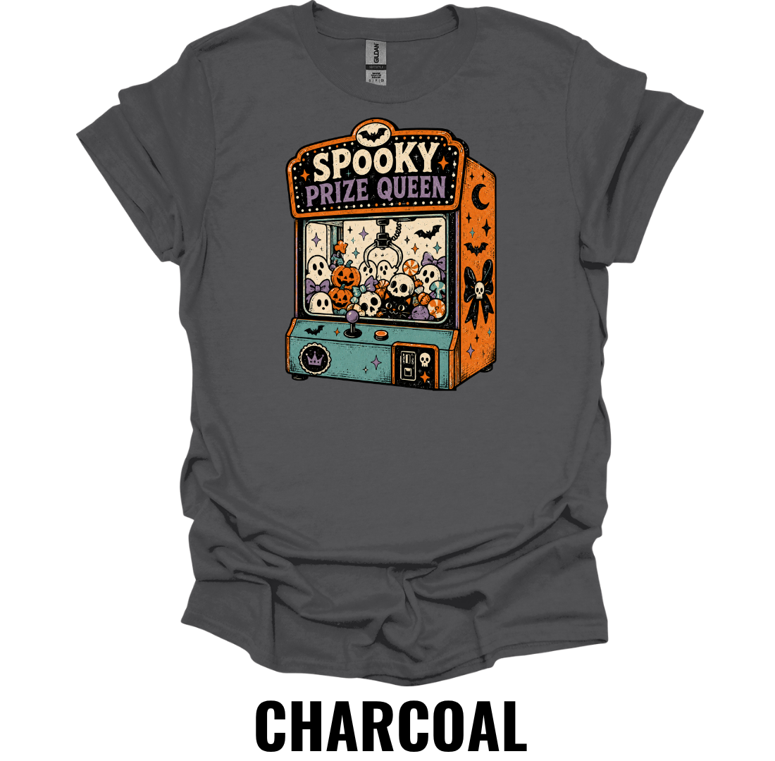 Spooky Prize Queen Halloween T-Shirt – Vintage Claw Machine Tee