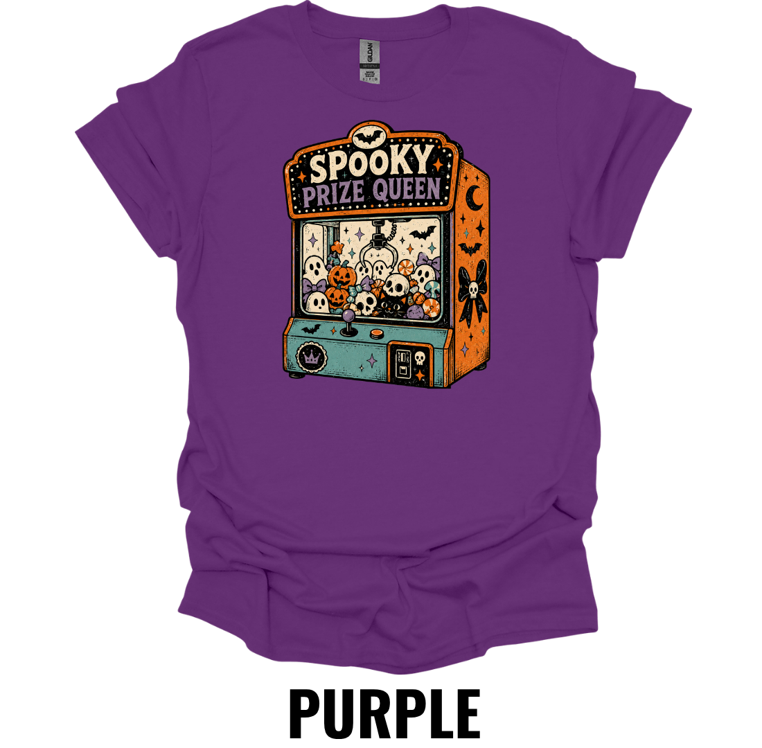 Spooky Prize Queen Halloween T-Shirt – Vintage Claw Machine Tee