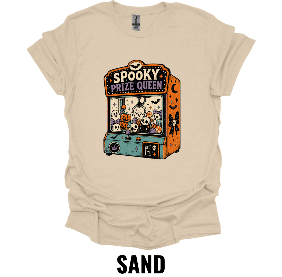 Spooky Prize Queen Halloween T-Shirt – Vintage Claw Machine Tee