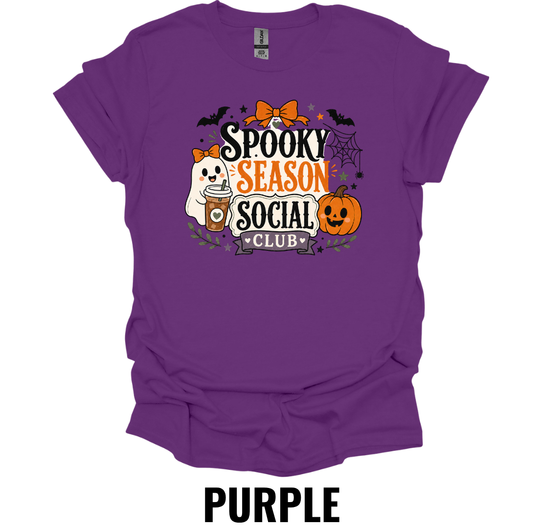 Spooky Season Social Club T-Shirt – Cute Halloween Coffee Tee