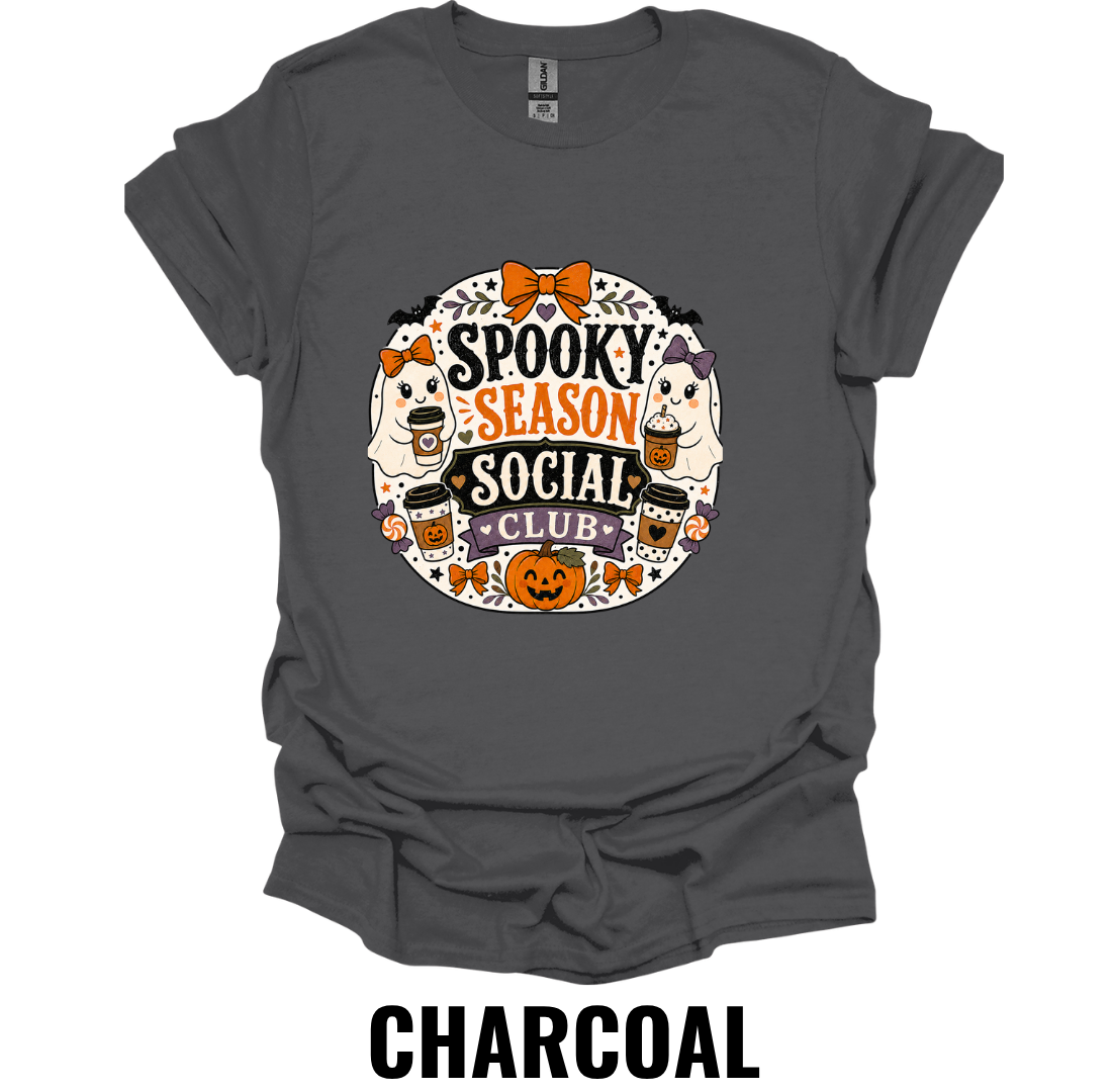 Spooky Season Social Club T-Shirt – Cute Halloween Ghost Tee