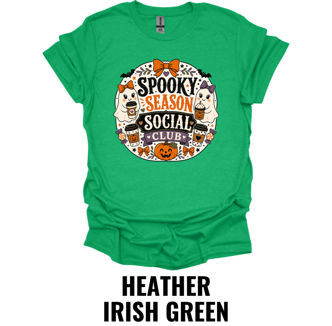 Spooky Season Social Club T-Shirt – Cute Halloween Ghost Tee