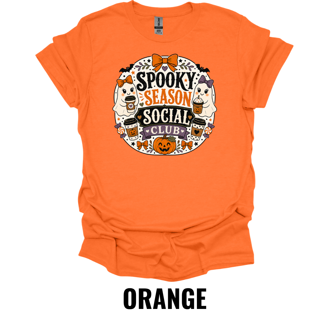 Spooky Season Social Club T-Shirt – Cute Halloween Ghost Tee