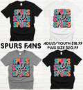 Spurs Fans Retro Glitter Graphic Tee | Gildan Softstyle Unisex Shirt