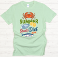 Summer Diet Starts Now Seafood Lover Shirt on Gildan Softstyle Tee