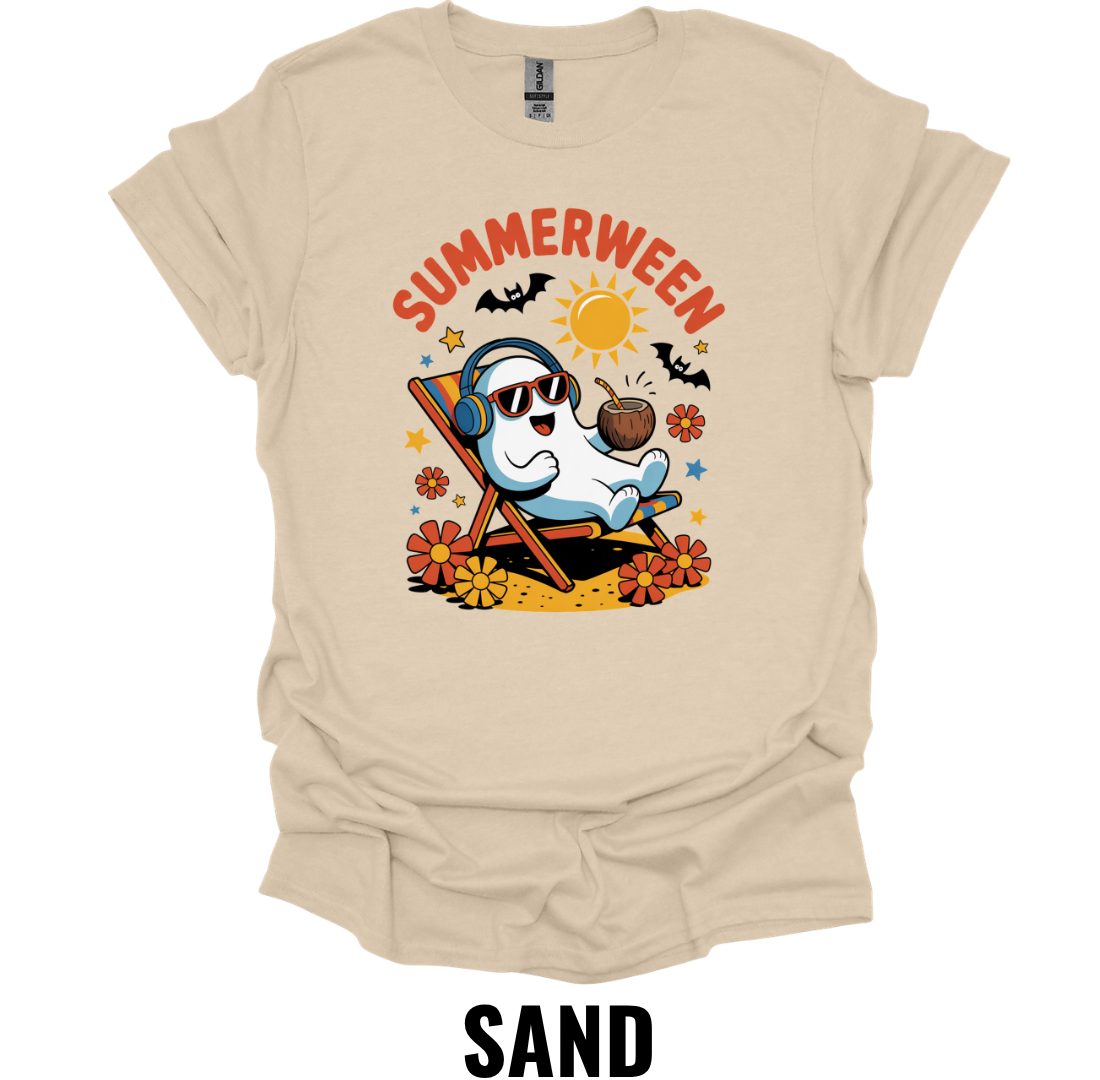 Summerween T-Shirt – Relaxing Ghost Beach Tee