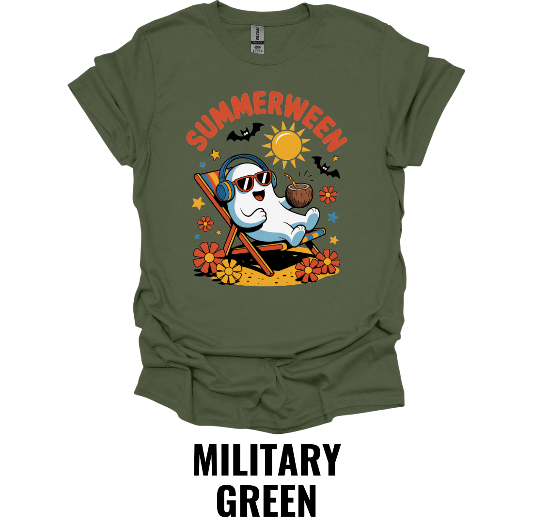 Summerween T-Shirt – Relaxing Ghost Beach Tee