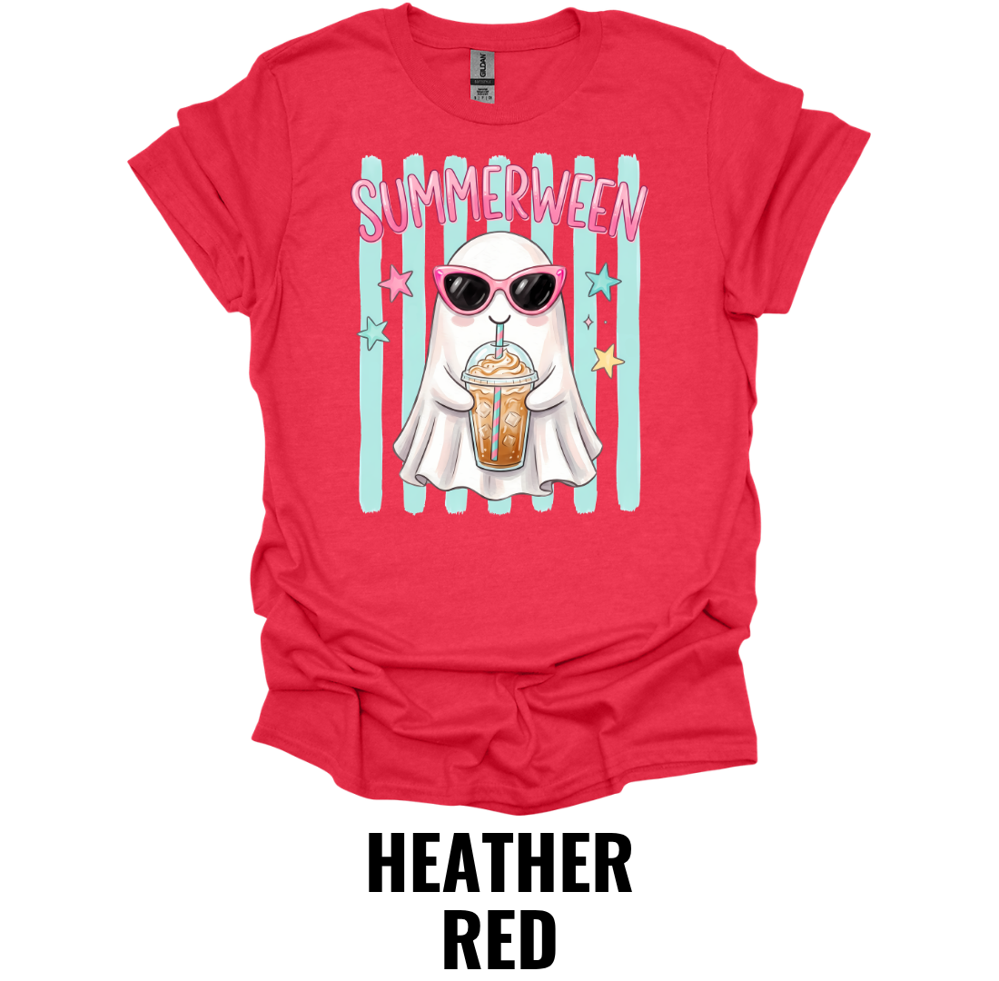 Summerween T-Shirt – Cute Ghost Iced Coffee Tee